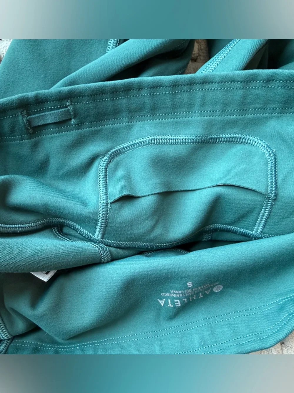 Athleta | Women’s All In Zippered Pocket 7/8 Leggings Teal | Small